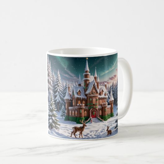 Mug Château de pain d'épices de la forêt de Noël (Devant droit)