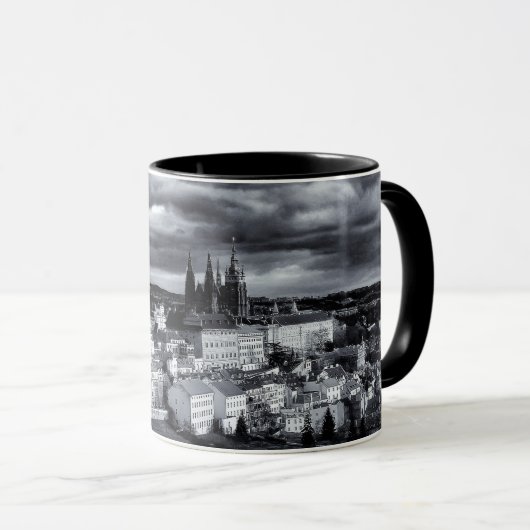 Mug Château de Prague Panorama, Art de Tchéquie (Hradc (Devant droit)
