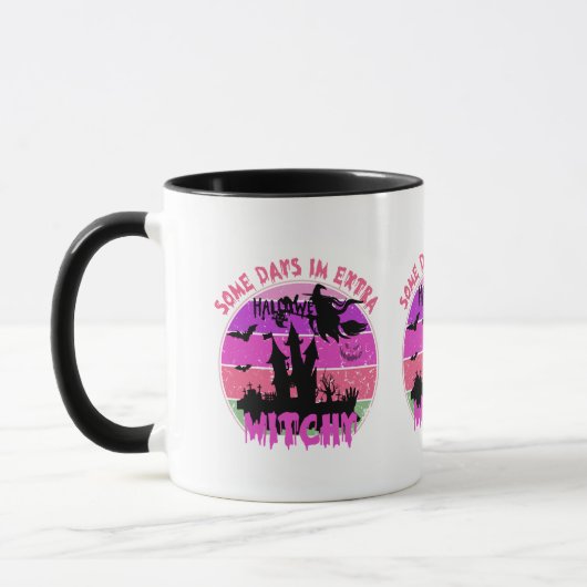 Mug Château de Silhouette de Sorcière - Halloween Suns (Gauche)