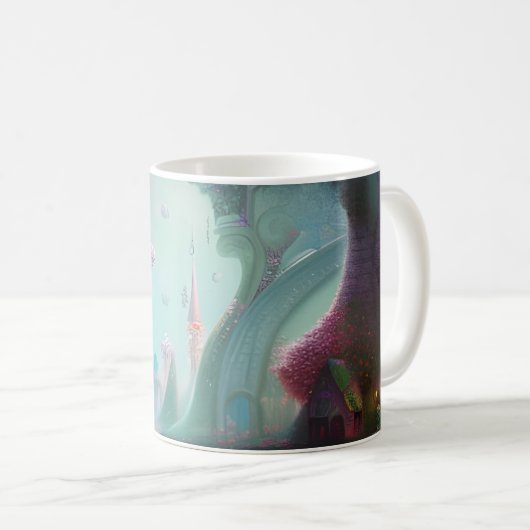 Mug Château des Fées dans la forêt enchantée (Devant droit)