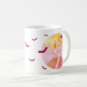 Mug Château éffrayant sur Hill Bats Halloween (Devant droit)