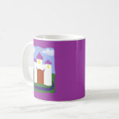Mug Château Fairytale avec tourelles violettes (Devant gauche)
