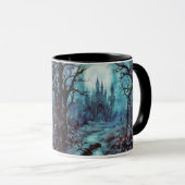Mug Château gothique et Imaginaire forestier Halloween (Devant droit)