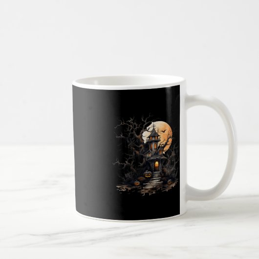 Mug château hanté citrouille halloween cauchemar (Droite)