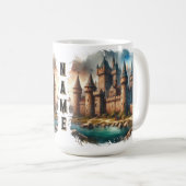 Mug Château médiéval au bord d'une rivière tranquille (Devant droit)