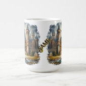 Mug Château médiéval au coucher du soleil avec ciel at (Centre)