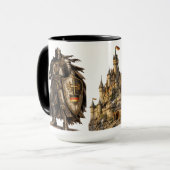 Mug Château Médiéval Chevalier Fantastique Historique  (Devant gauche)