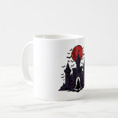 Mug Château Vampire Gothique Clair de Lune Art (Devant gauche)