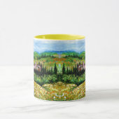 MUG CHÂTEAUX EN CHIANTI PAYSAGE, CHAMPS DE FLEURS JAUN (Centre)