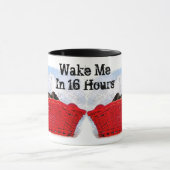 Mug Chaton À Dormir Dans Panier Rouge Lumineux (Centre)