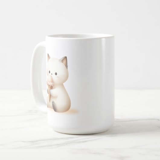 Mug Chaton à gorgées de crème glacée (Devant gauche)