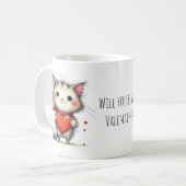 Mug Chaton Adorable Seras-Tu Mon Valentin ? (Devant gauche)