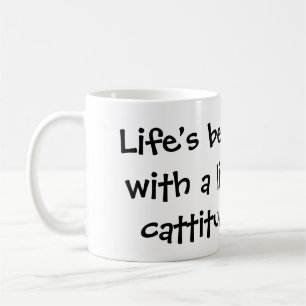 Mug Chaton Calico Fantaisiste avec une Attitude de Cha