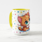 Mug Chaton/chat mignon & papillon (Devant gauche)