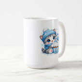 Mug Chaton Cupcake d'Hiver – Douce Chatte Dessertenneu (Devant droit)