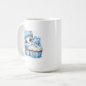 Mug Chaton Cupcake d'Hiver – Douce Chatte Dessertenneu (Devant gauche)