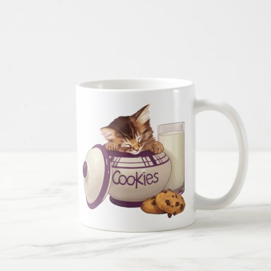 Mug Chaton de chat tigré de boîte à biscuits (Droite)