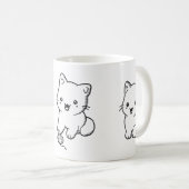 Mug Chaton de Kawaii (Devant droit)