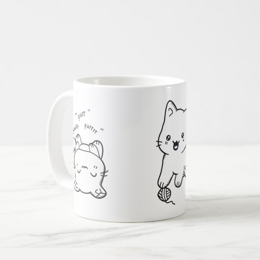 Mug Chaton de Kawaii (Devant gauche)