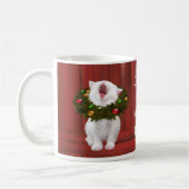Mug Chaton de Noël blanc (Gauche)