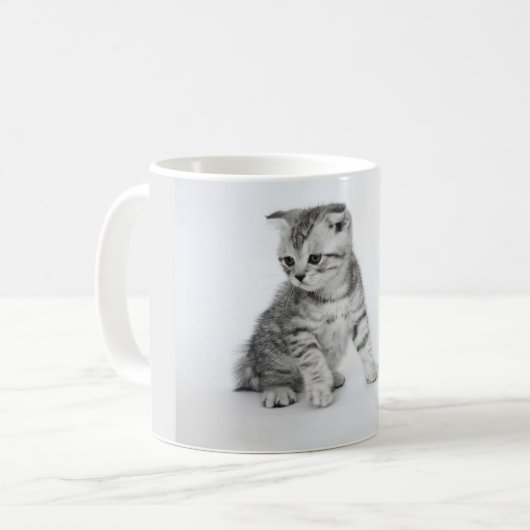 Mug Chaton de pli d'écossais (Devant gauche)