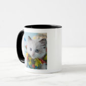 Mug Chaton de poupée de chiffon et vacances d'été (Devant gauche)
