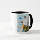 Mug Chaton de poupée de chiffon et vacances d'été (Devant droit)