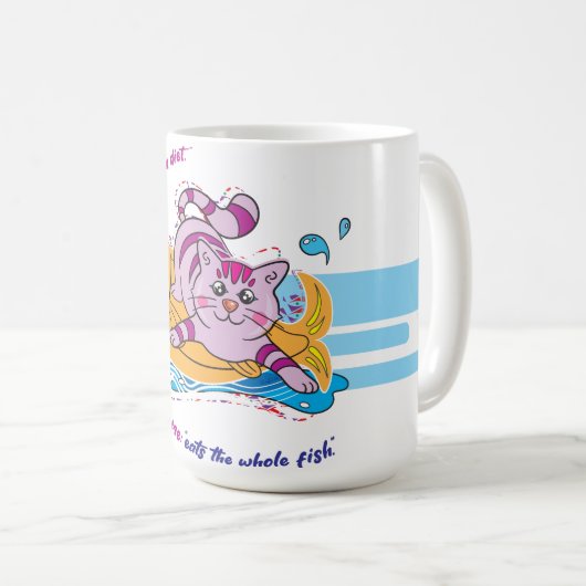 Mug Chaton Et Boue De Poisson (Devant droit)