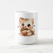 Chaton Kawaii Gland de Chêne d'Automne – Chat Mign