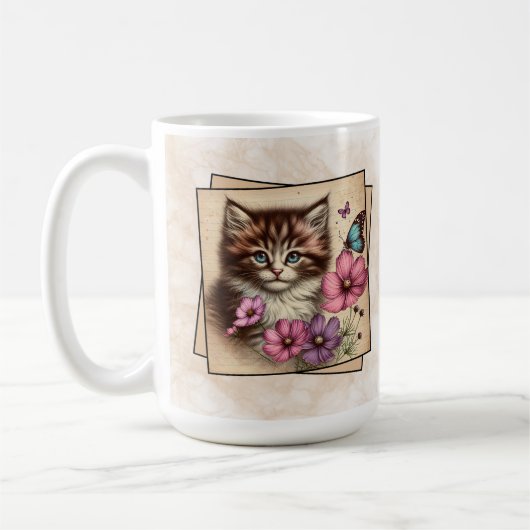 Mug Chaton marron et blanc (Gauche)