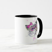 Mug Chaton mignon d'aquarelle (Devant droit)