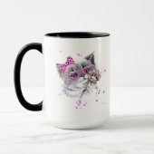 Mug Chaton mignon d'aquarelle (Gauche)