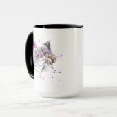 Mug Chaton mignon d'aquarelle (Devant gauche)