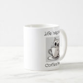 Mug Chaton Mignon La Vie Arrive Le Café Aide (Devant droit)