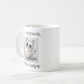 Mug Chaton Mignon La Vie Arrive Le Café Aide (Devant gauche)