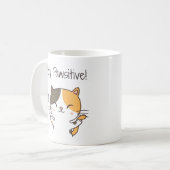 Mug Chaton Mignon Restez Pawsitif Pun (Devant gauche)