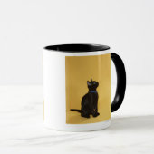 Mug Chaton noir dans le collier (Devant droit)