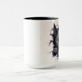 Mug Chaton noir dans un mur (Centre)
