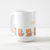 Mug Chaton Orange Tigré sur Mesure (Devant gauche)