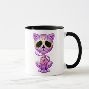 Mug Chaton pourpre de sucre de zombi