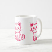Mug Chaton rose  (Devant droit)