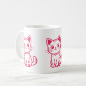 Mug Chaton rose  (Devant gauche)