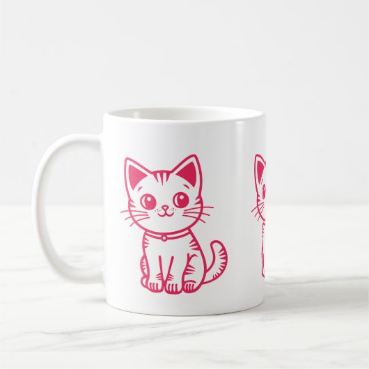Mug Chaton rose  (Gauche)