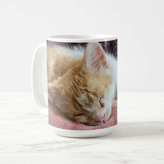 Mug Chaton roux endormi (Devant gauche)