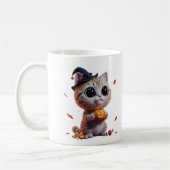 Mug Chaton Sorcière Halloween Mignon (Gauche)
