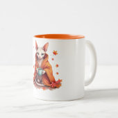 Mug Chaton Sphynx Confortable - Café & Plaid d'Aut (Devant droit)