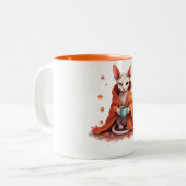Mug Chaton Sphynx Confortable - Café & Plaid d'Aut (Devant gauche)