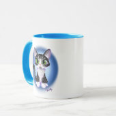 Mug CHATON TIGRÉ AUX YEUX BRILLANTS par Jeff Willis Ar (Devant gauche)