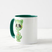 Mug Chaton vert de sucre de zombi (Devant gauche)
