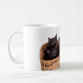 Mug chatons dans un panier en osier (Gauche)